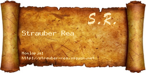 Strauber Rea névjegykártya